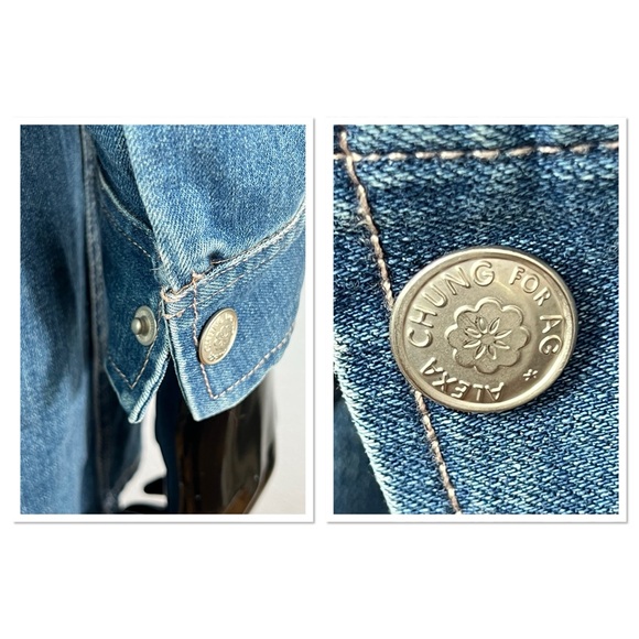 Alexa Chung for AG The Pixie Denim Mini Dress Sz S Cotton Blend - Picture 5 of 7